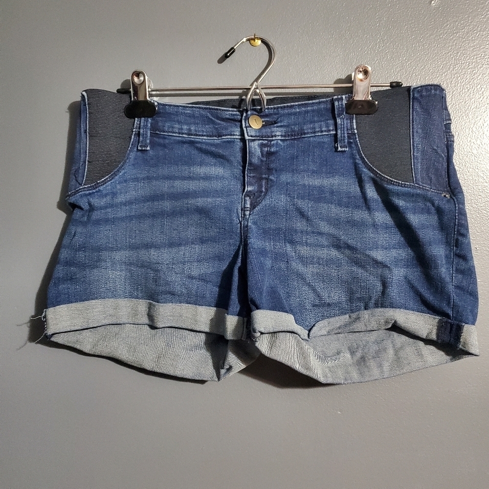 Isabel Maternity Jean Midi Shorts Size 8